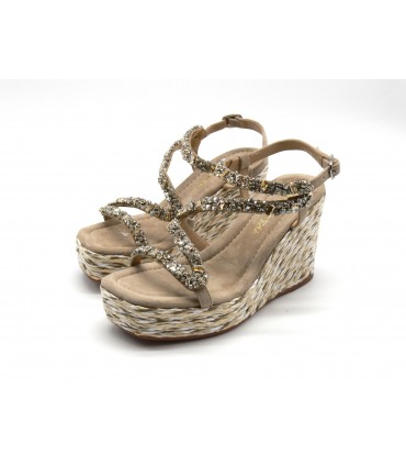 Sandalia tacon SUEDE VISON de ALMA EN PENA