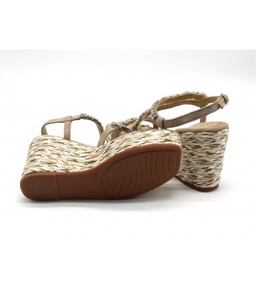 Sandalia tacon SUEDE VISON de ALMA EN PENA